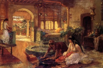  Orientalist Canvas - Orientalist Interior Frederick Arthur Bridgman